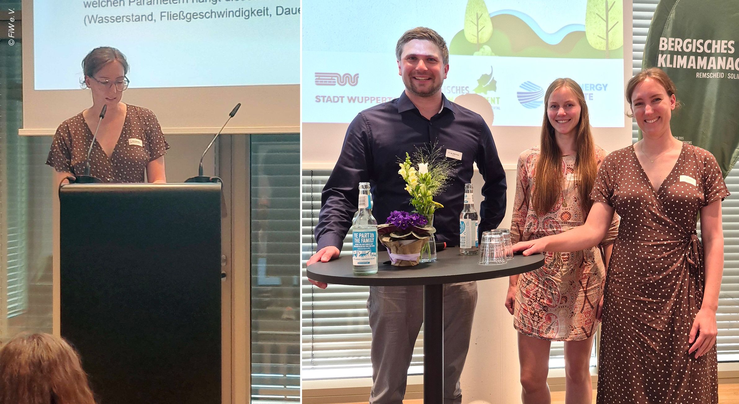 Links: Jana Vredenburg. Rechts: Dr. Mark Braun, Thurid Roth, Jana Vredenburg (v.l.n.r.). © FiW e. V.